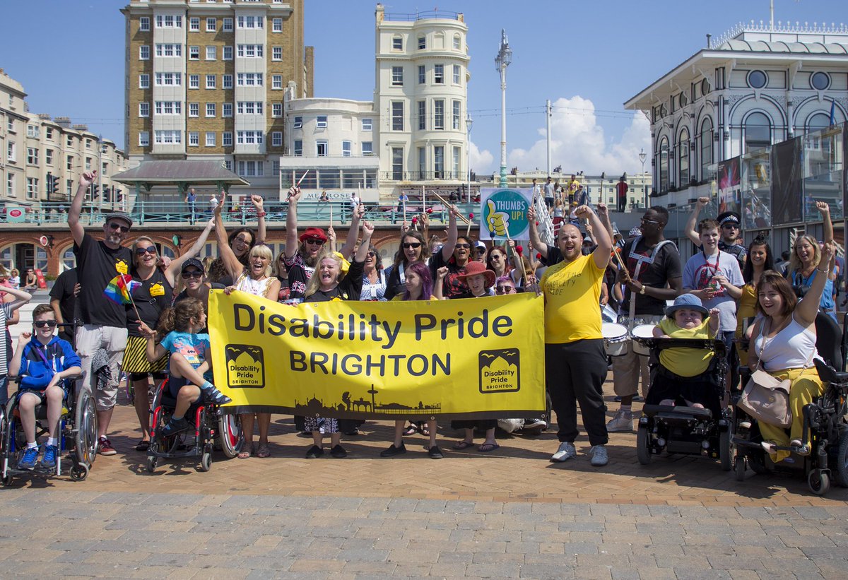 PerfectlyAlex's tweet image. This photo sums up last year’s @DisPrideBTN - positivity, tons of energy, celebrating with fabulous people and great entertainment- can’t wait to do it all again in a few hours!! See you there!! #DisabilityPride