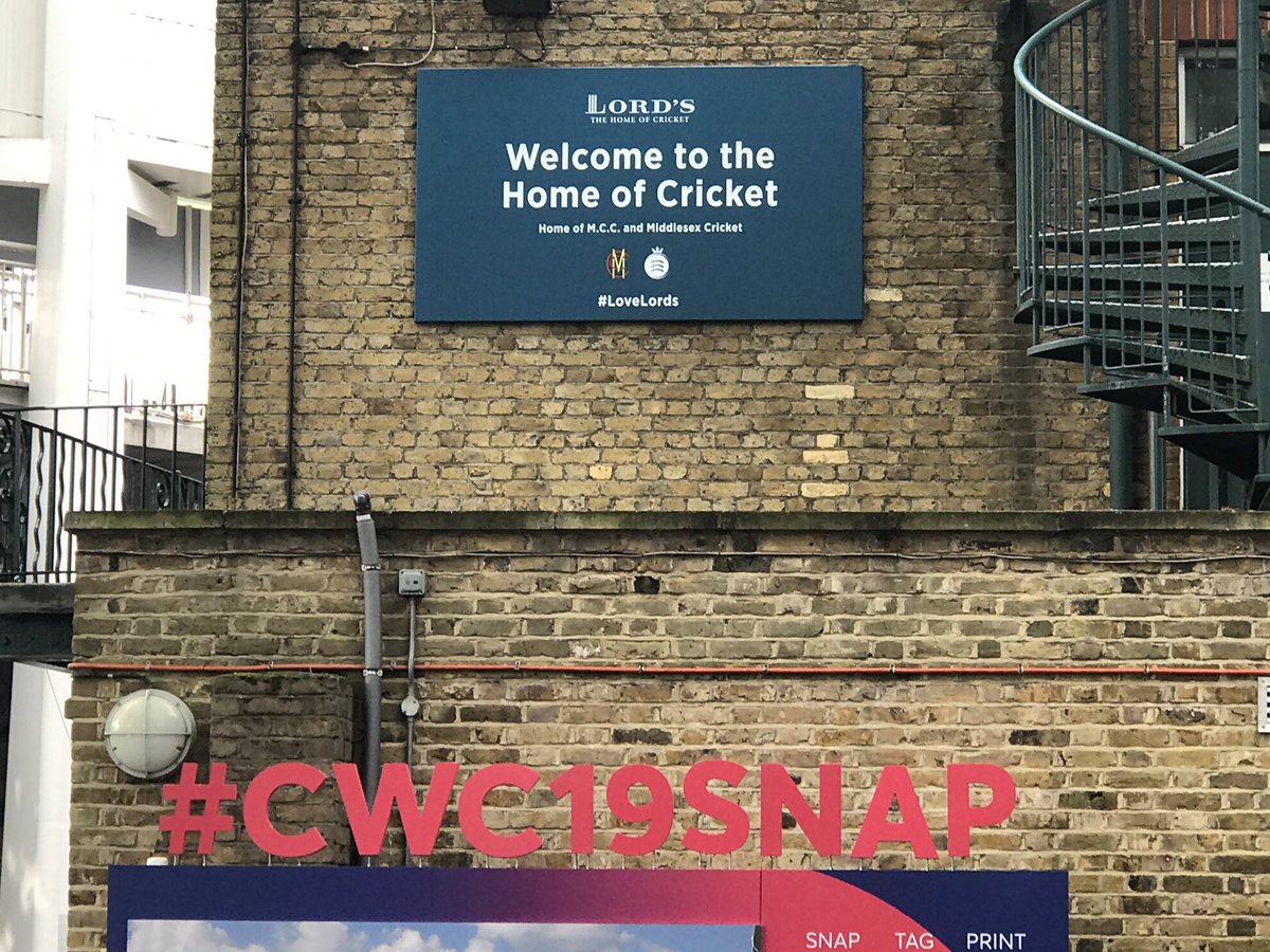 APGuha's tweet photo. Lucky to witness World Cup Finals at Lords - Home of cricket #CWC19Final #cwc19snap Missing Team India ๐ฎ๐ณ https://t.co/7rMhCqz49V