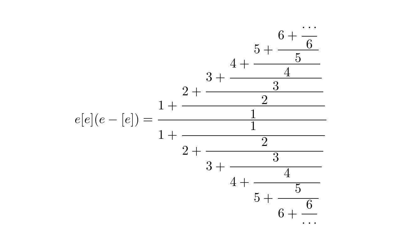 Takuma ネイピア数及びその整数部分 小数部分の積を連分数展開 連乗数展開を使い美しい数式を得た T Co Jbiiw1i6ie Twitter