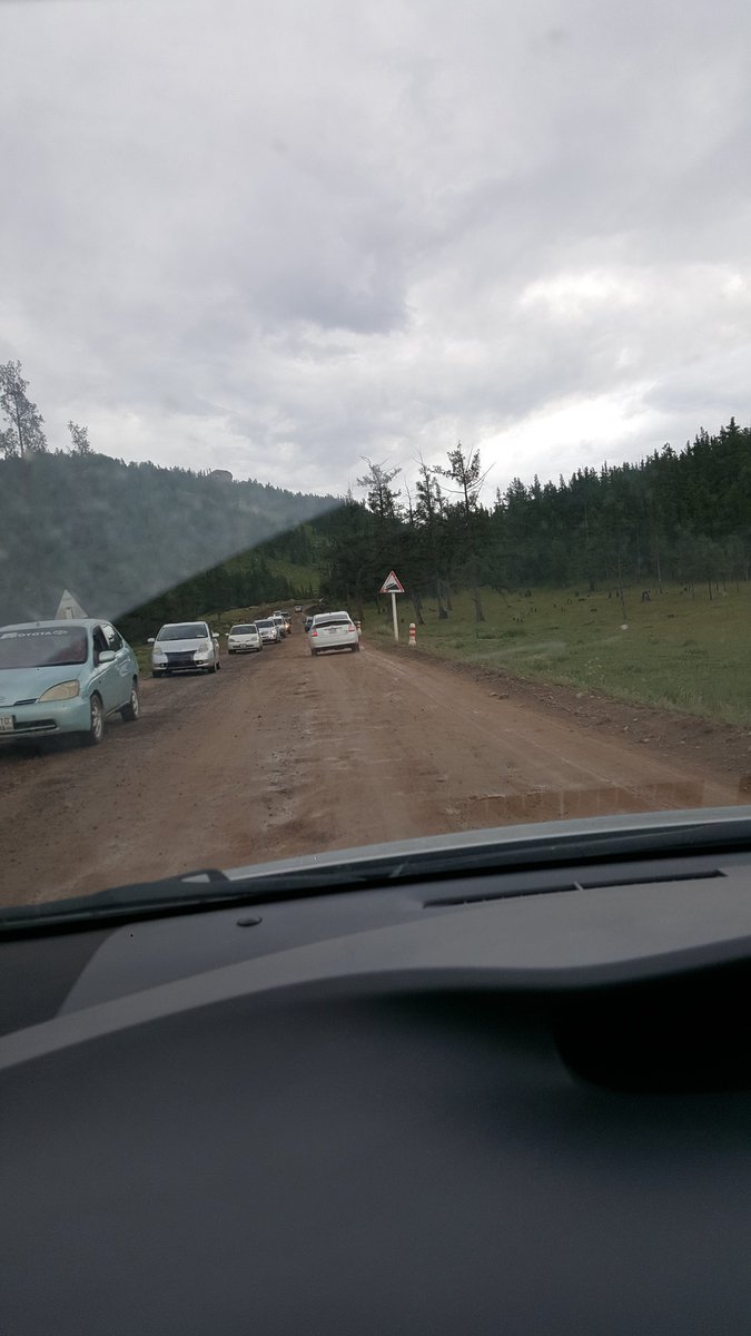 Цаашлахдаа тоосон дунд
Буцахдаа шалбааг туучиж давлаа да
Бөмбөгдүүлсэн юм шиг энд тэнд бултах аргагүй онгорхой нүхнүүд
Пүүжгээнүүд "ёолж" байлаа