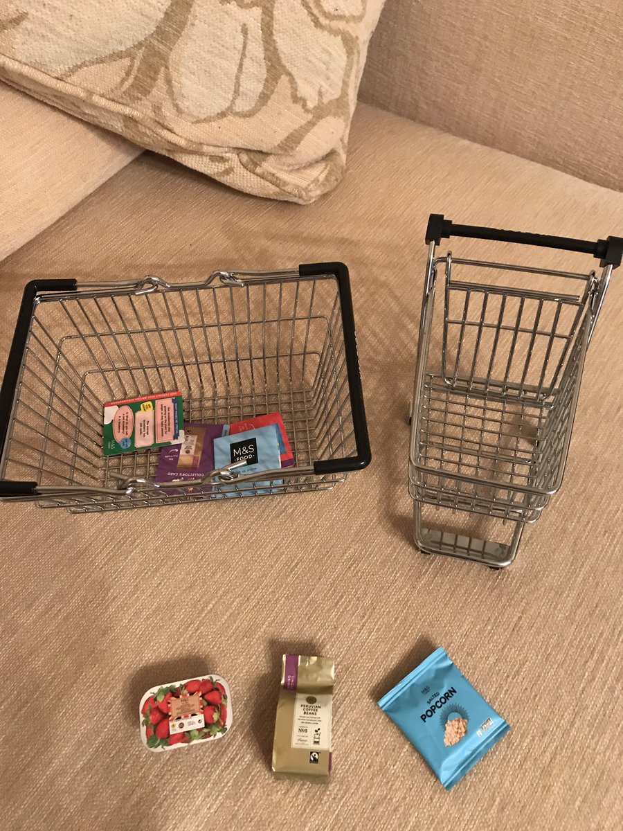 dbywater1980's tweet photo. Of course @ianteamspirit You know us too well..... @marksandspencer #LittleShop #minitrolley #minibasket https://t.co/pBQ5u6e3G7