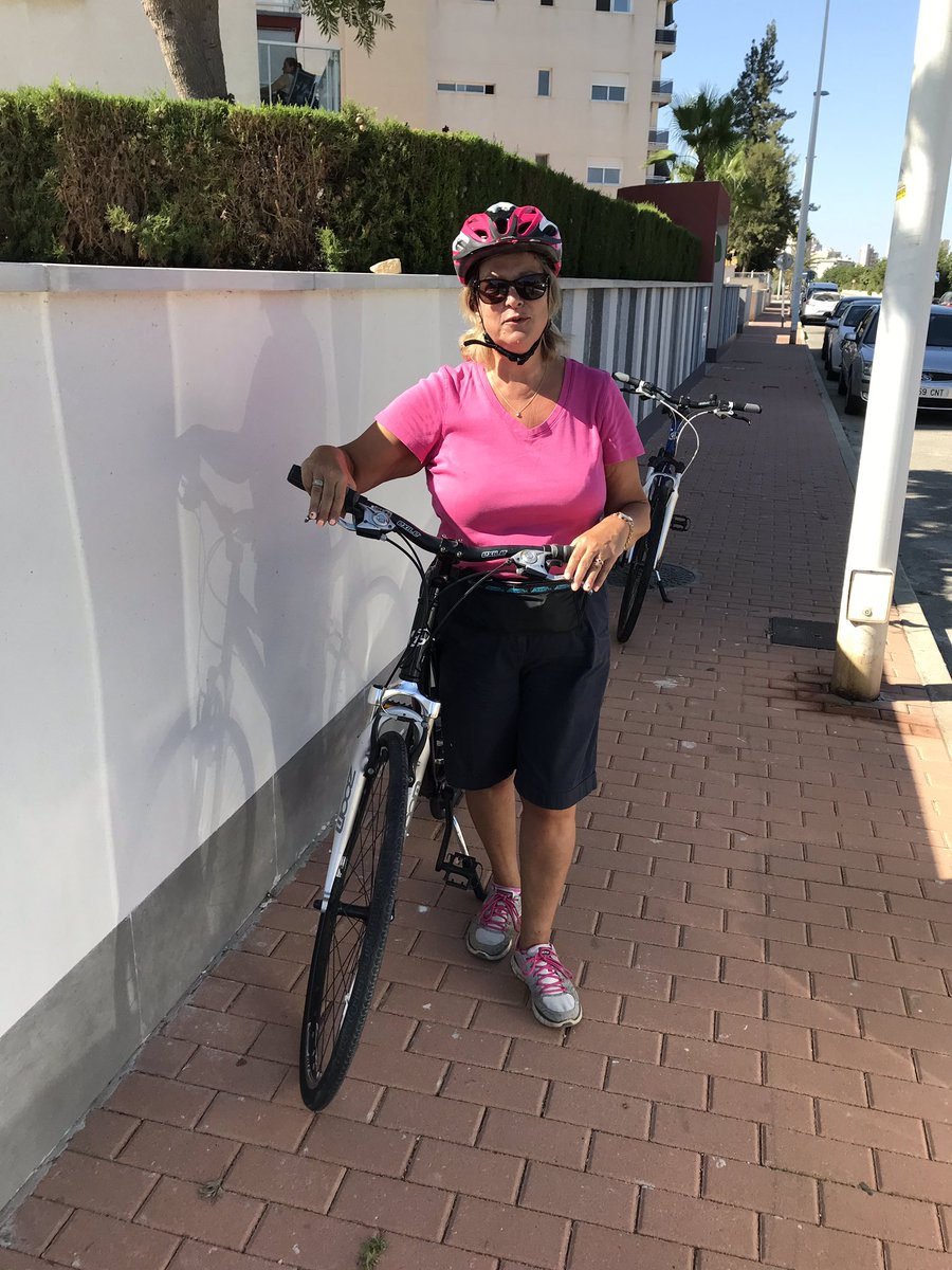alisontaylor162's tweet photo. Enjoyed our first cycle today in Guardamar on the hybrid bikes we bought last week. Retirement really is hard work lol x https://t.co/350FfNwlkB
