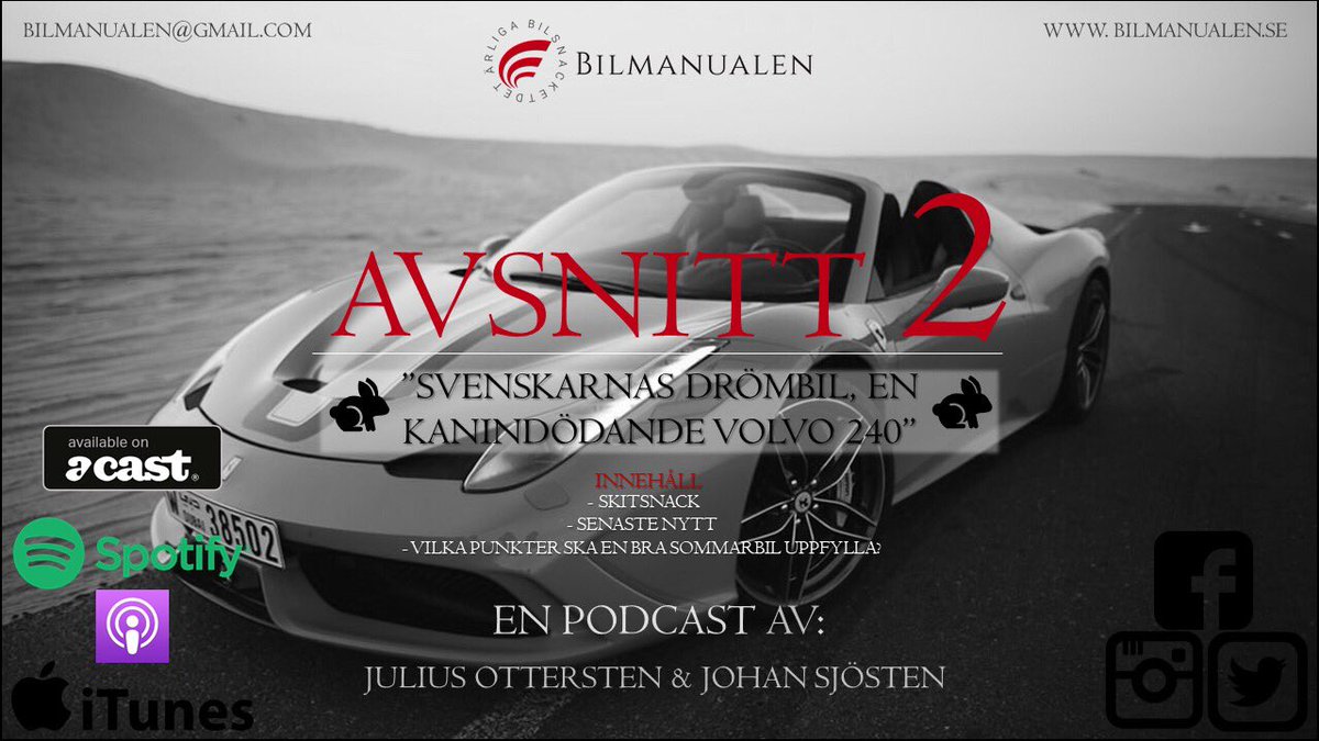 bilmanualen's tweet photo. Avsnitt 2 finns nu ute!🔥🏎. I det andra avsnittet av Bilmanualen tar vi i vanlig ordning upp det senaste som hänt i bilindustrin! Vad tycker vi om nya Mercedes AMG A45 S? Vilka kriterier ska en bra sommarbil uppfylla och vad är egentligen svenskarnas drömbil? https://t.co/1aSPUnQwoz