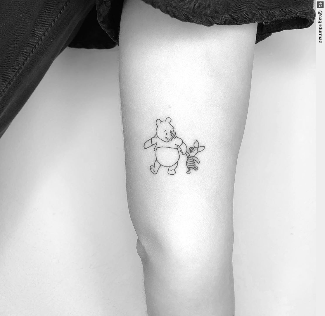 Pooh and Piglet  done by Alvina at Chapter Two Studios Auckland NZ  r tattoos