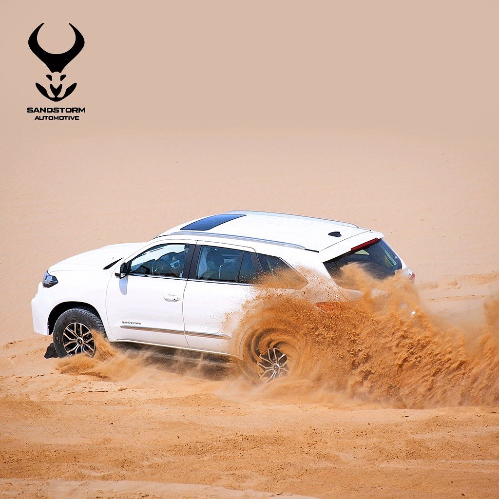 Sandstorm_Auto's tweet photo. Our vehicles are specifically designed to master the harsh climate and desert terrain of the Middle East.

#SandStorm #Al_Reem

صممت مركباتنا خصيصاً للتغلب على المناخ القاسي، والتضاريس الصحراوية في الشرق الأوسط.
#ساندستورم
#سيارة_الريم https://t.co/9j2NX7NzZm
