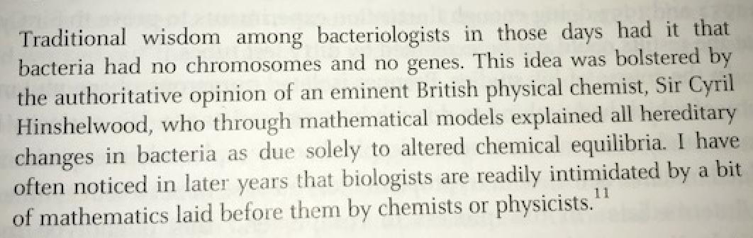 ClausSchwech's tweet photo. Interesting note from Salvador Luria about the influence of physicists in the early days of genetics. (Quote from Errol Friedberg's Sydney Brenner biography) https://t.co/YBKcrmKE2k