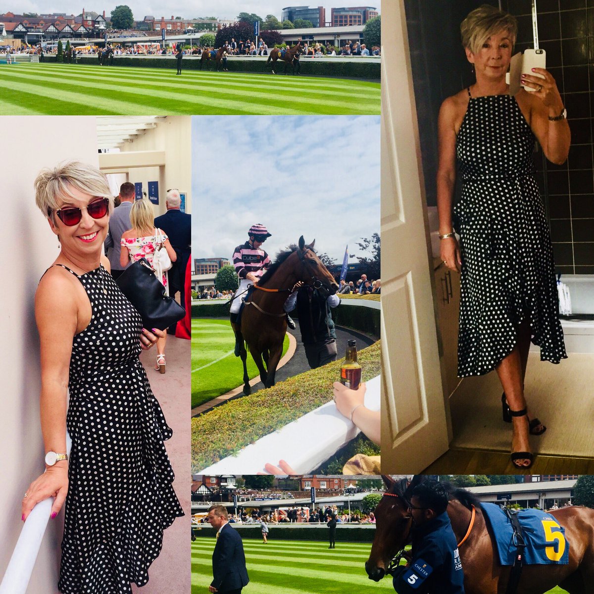 LisaJNorbury's tweet photo. Another fab day at @ChesterRaces #50th #ayearlongcelebration #friends #winners #placeyourbets #funandlaughter #ilovedressingup https://t.co/1HwV2hWftI