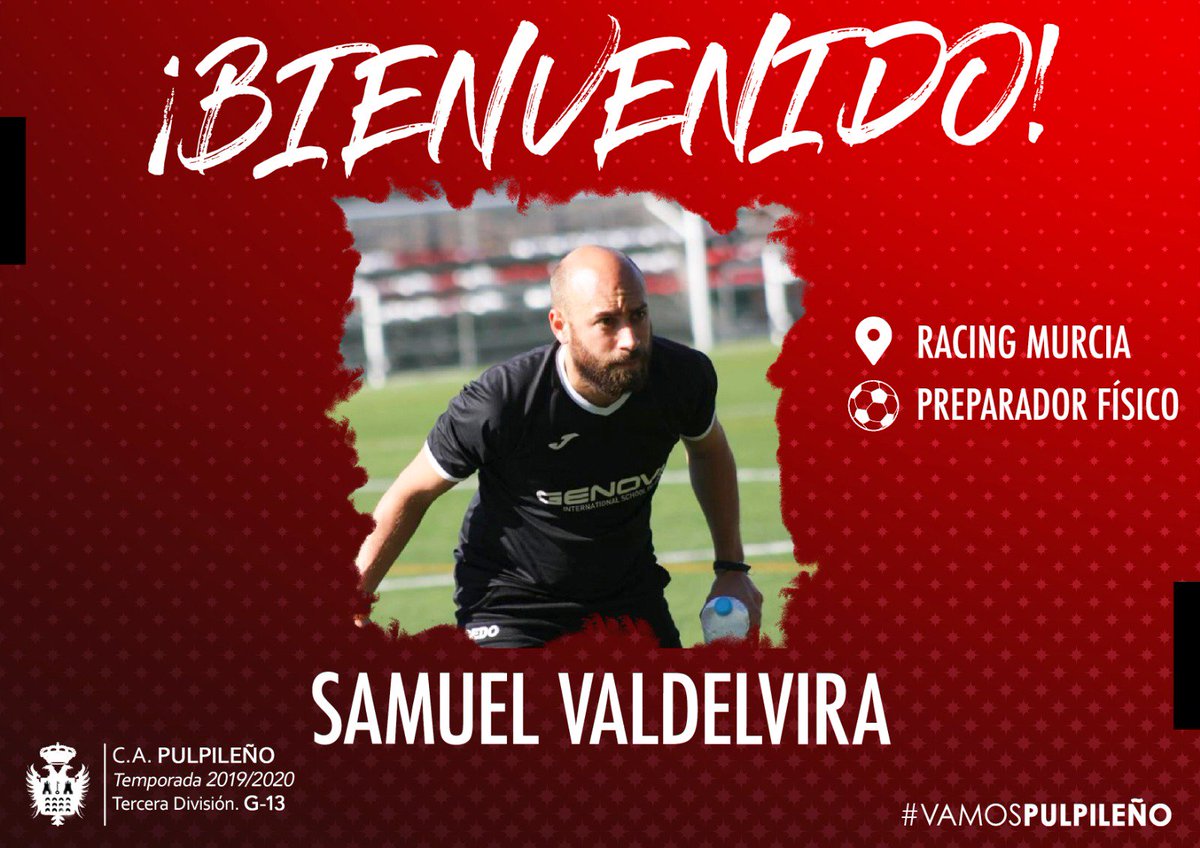 #OFICIAL |  Samuel Valdevira Contreras se incorpora a la disciplina del Club Atlético Pulpileño dentro del cuerpo técnico. Será nuestro nuevo Preparador Físico. 

¡Bienvenido <a href="/samu_valdel/">Samuel Valdelvira</a>!

#VamosPulpileño 🔴⚫
