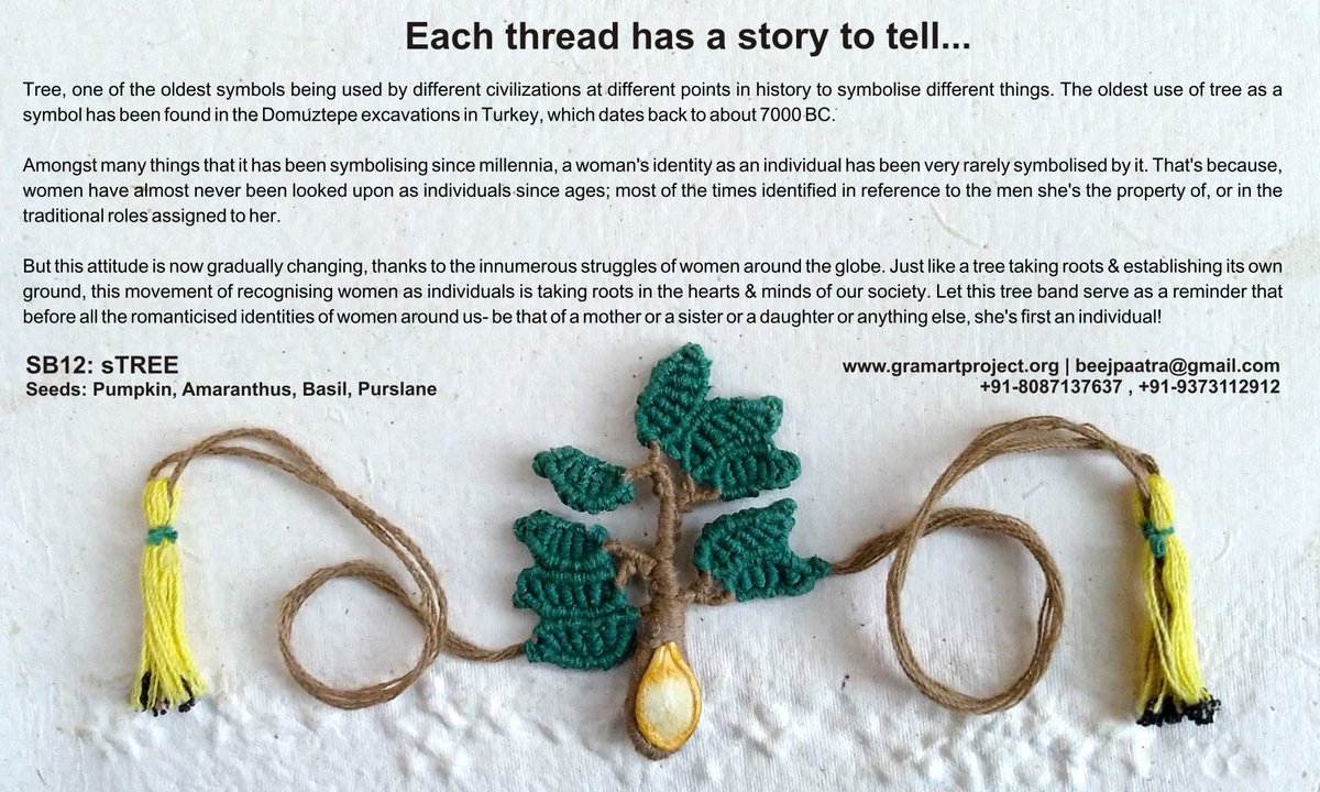 Ihaveadreamvan's tweet photo. @sunetrac have you seen a very interesting initiative by https://t.co/oRKioax6Z1     of making seed band with 95 women from 5 different villages... and every design has a story and theme "Kamjor Nahi Hum" https://t.co/jRFJlkaodf