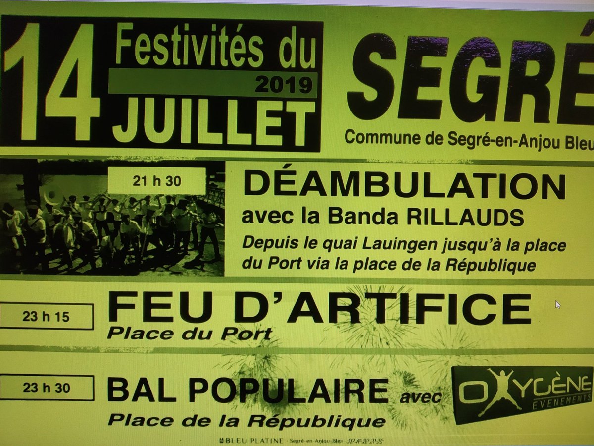 rillauds's tweet photo. #feudartifice après #Angers vous avez #Segré ce soir 😃😃
#bandarillauds https://t.co/L3NhE6M1dW