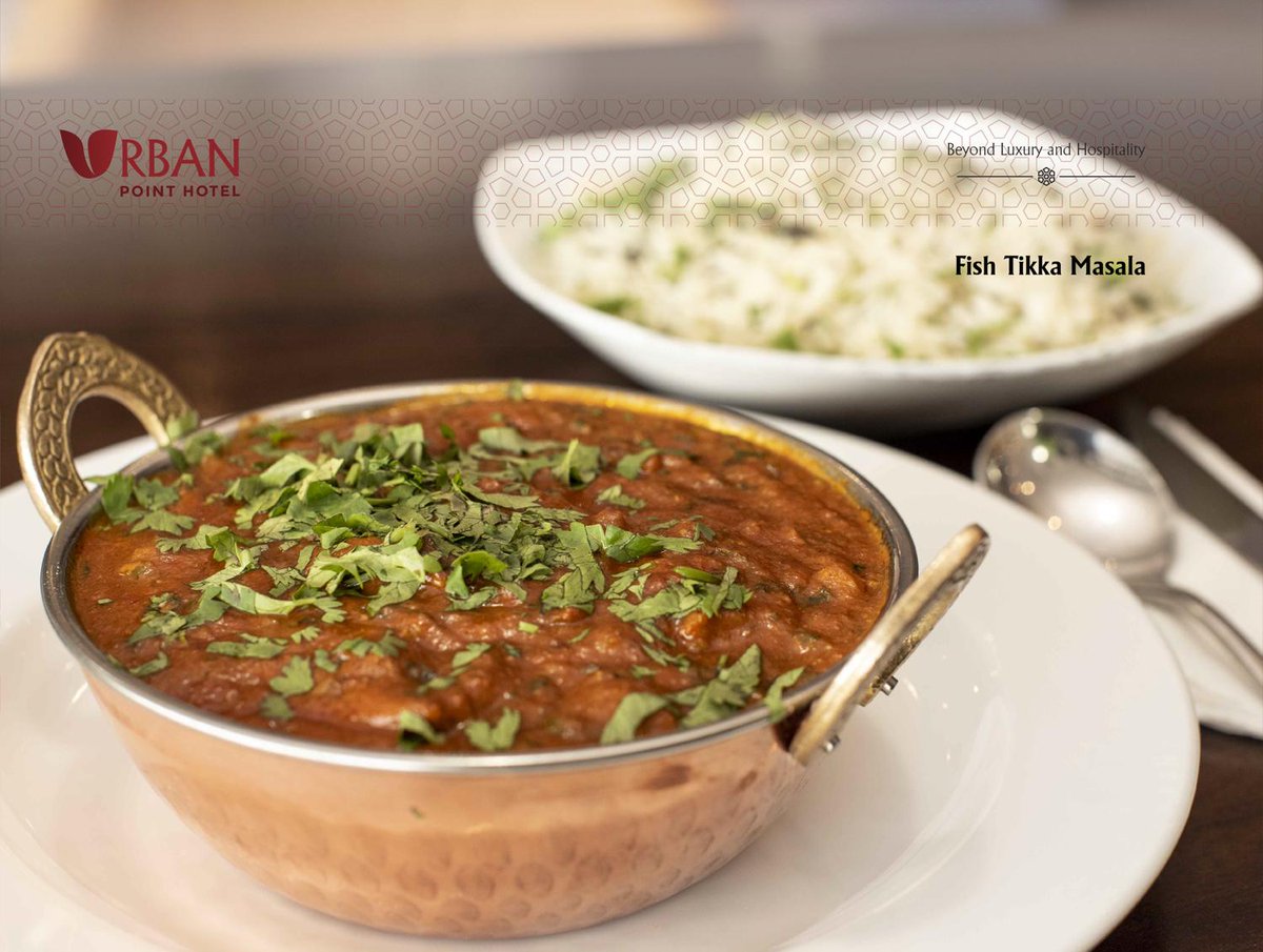 UrbanPointHotel's tweet photo. Treat your taste buds to a spicy grilled fish in flavorful curry sauce served with coconut rice, naan bread or chapati
#urbanpointrestaurant #lunch #dinner #sundaybrunch #familytreat #indianfood #vegan #fishtikkamasala #curry #fish #fishlover #fishtikka #naanbread #foodpics https://t.co/4bR40PBbtN