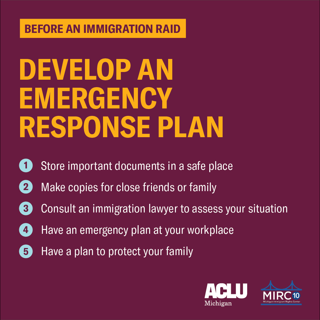 ACLUofMichigan's tweet photo. Our communities shouldn’t have to live in fear that parents won't come home from work, or kids won't return from school, or a knock at the door could rip a family apart. Call @Michimmigrant's intake line if you are detained by ICE: 734-239-6863. https://t.co/rH6y5ZitLN https://t.co/dHt4dZvq6g