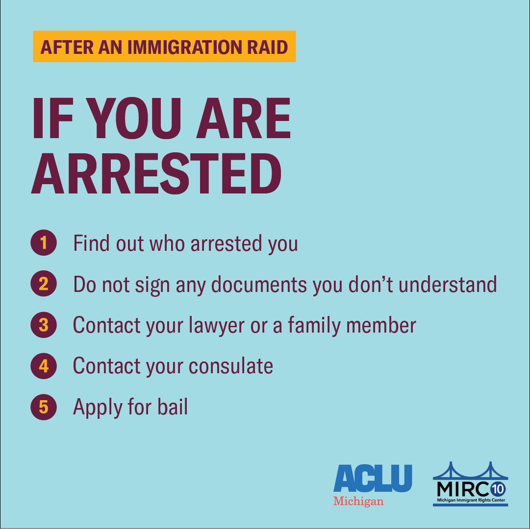 ACLUofMichigan's tweet photo. Our communities shouldn’t have to live in fear that parents won't come home from work, or kids won't return from school, or a knock at the door could rip a family apart. Call @Michimmigrant's intake line if you are detained by ICE: 734-239-6863. https://t.co/rH6y5ZitLN https://t.co/dHt4dZvq6g
