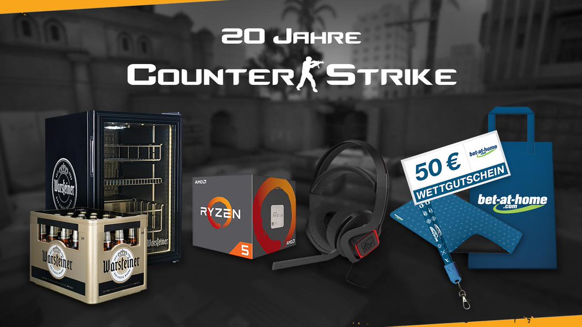 99DAMAGEde's tweet image. [Werbung]
Zusammen mit @Warsteiner_gg, @betathomeeSport, @AMD_Deutschland und @OMENbyHP_de verlosen wir zur Feier der 20 Jahre Counter-Strike ein paar schöne Preise! 🎁

Hier könnt ihr teilnehmen:
👉bit.ly/2XRsUVb