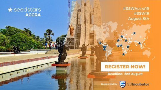 AfricaBiz2020's tweet photo. Seedstars World #Accra Pitch Competition 8th August 2019. Deadline to apply 2nd August. #Ghanaian #startups apply here https://t.co/AtoGP8floW via @Seedstars
#SSWAFRICA #AfricaTech #entrepreneurs #sswaccra https://t.co/USAE6GhGNc