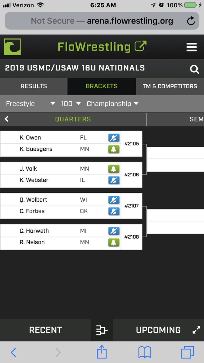 pegnelson11's tweet photo. Made to the Quarterfinals #MNStorm #mnelite #mnwrestling #Fargo2019 https://t.co/qlj2jv5k3l