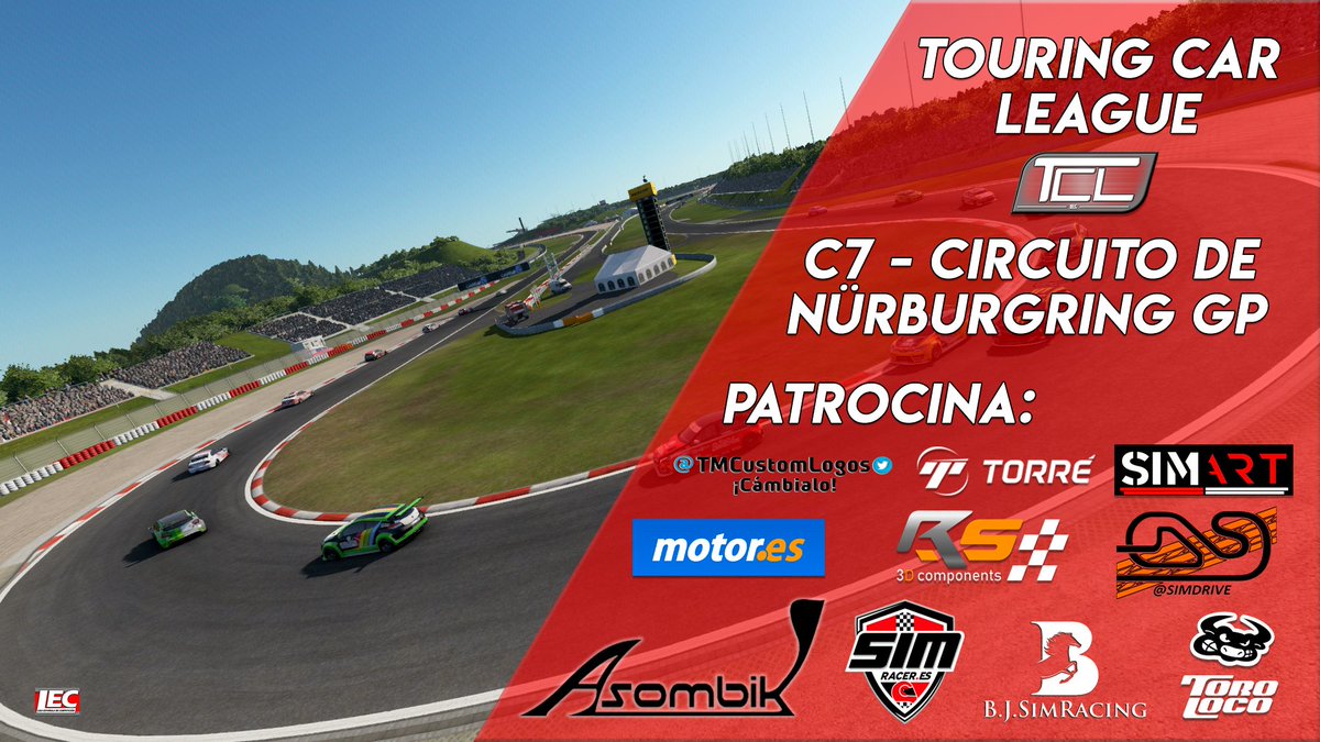 lecesports's tweet photo. 🔴TOURING CAR LEAGUE

🏆Esta noche volvemos a PCARS 2

🚦Circuito de Nürburgring GP

⏰Desde las 22:15h en directo

🎙️Comentaristas @fmerinogalaxy y @vittorio_post 

📺Retransmisión oficial:
https://t.co/OVfEAbQ4tT

❤️#LEC #lecesports #simracing #esports #únete https://t.co/SrhpapQtXH