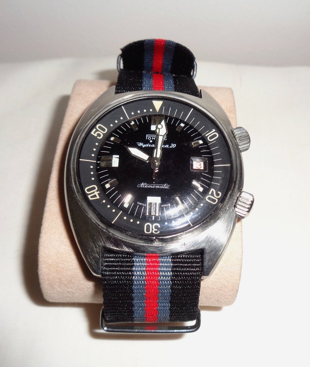 MullardAntiques's tweet photo. 1960S #Pontiac #Hydraulica 20 #Memomatic Stainless Steel #Watch. ETA Cal 2452 #Automatic Movement. New NATO Strap. https://t.co/Hxr3b0Umn7 #accessories #watch #vintagewatch #vintagejewellery #giftsformen #menswatch #mullardantiques #swisswatch #wristwatch https://t.co/yTTgCRyxqn