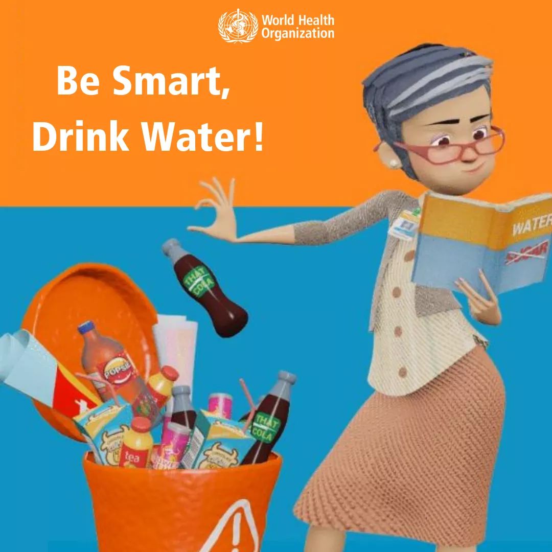 Do you know how much sugar is in your drinks? Be Smart, Drink Water👍 #ChooseWater #BeatNCDs