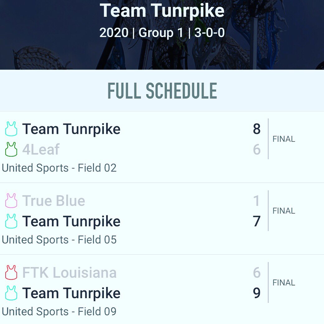 TeamTurnpikeLax's tweet photo. 💯Good luck today TPK- 2020 in the Championship bracket of the @NXT_Showcase Philly Summer Invitational! The boys were an impressive 3-0 yesterday winning Group 1! #TPKPride #GetSomeTPK https://t.co/etrthmKGsE