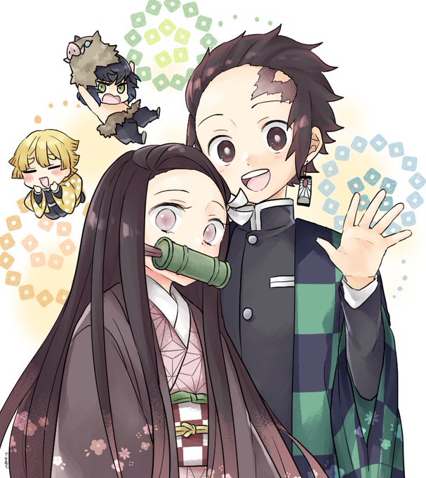 ユキモトさんがTwitterに投稿した竈門炭治郎(鬼滅の刃)のイラスト。