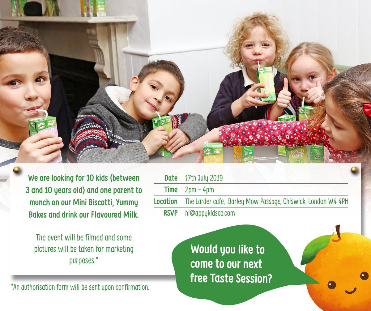 whatevercomm's tweet photo. Hi! We are looking for children and their parents to try kids products and give your feedback on Wednesday 17th July @AppyKidsCo HQ in London. Contact me for info #prrequest #parents #events #London #freetasting #fun #honestlygood #drinks #food https://t.co/iL0x5Wnp14