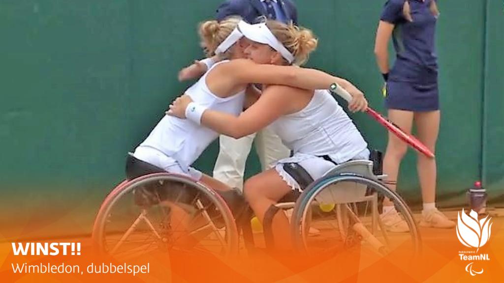 Diede de Groot en Aniek van Koot winnen het dubbelspel op #Wimbledon👏🎾

#TeamNL🇳🇱
