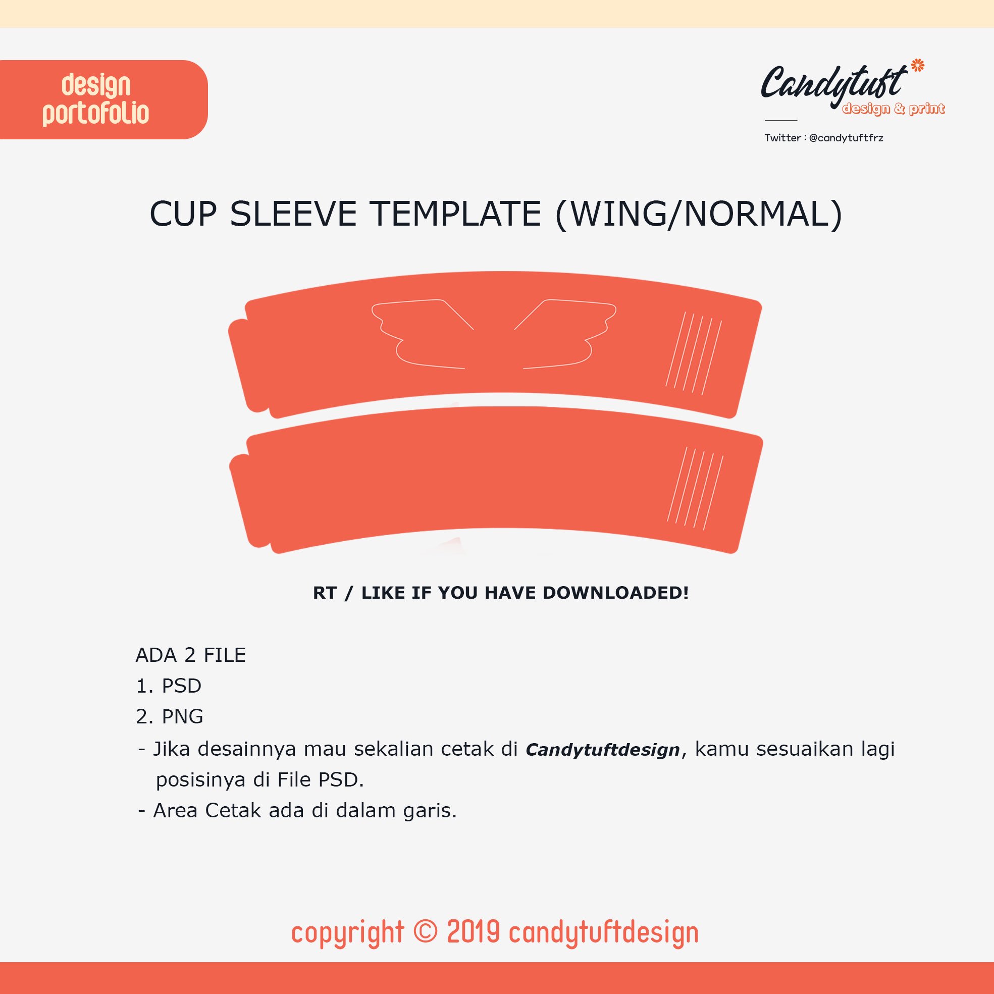 Download Cetak Cupsleeve Wing Ø¹Ù„Ù‰ ØªÙˆÙŠØªØ± Cup Sleeve Template By Candytuftdesign Link Https T Co Nua8wqvtuq Rt Or Like If You Downloaded