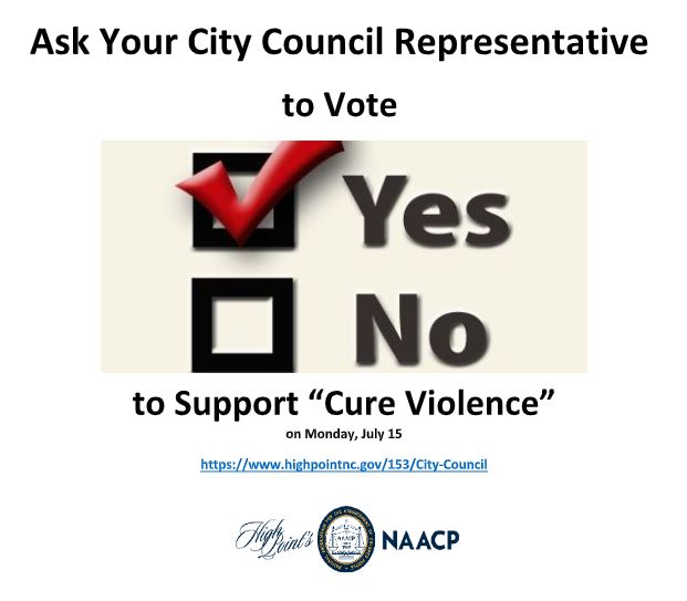 Contact your City Council member to Vote Yes for the CURE Violence Assessment!! Email or Call before Monday's Vote @ 4pm.