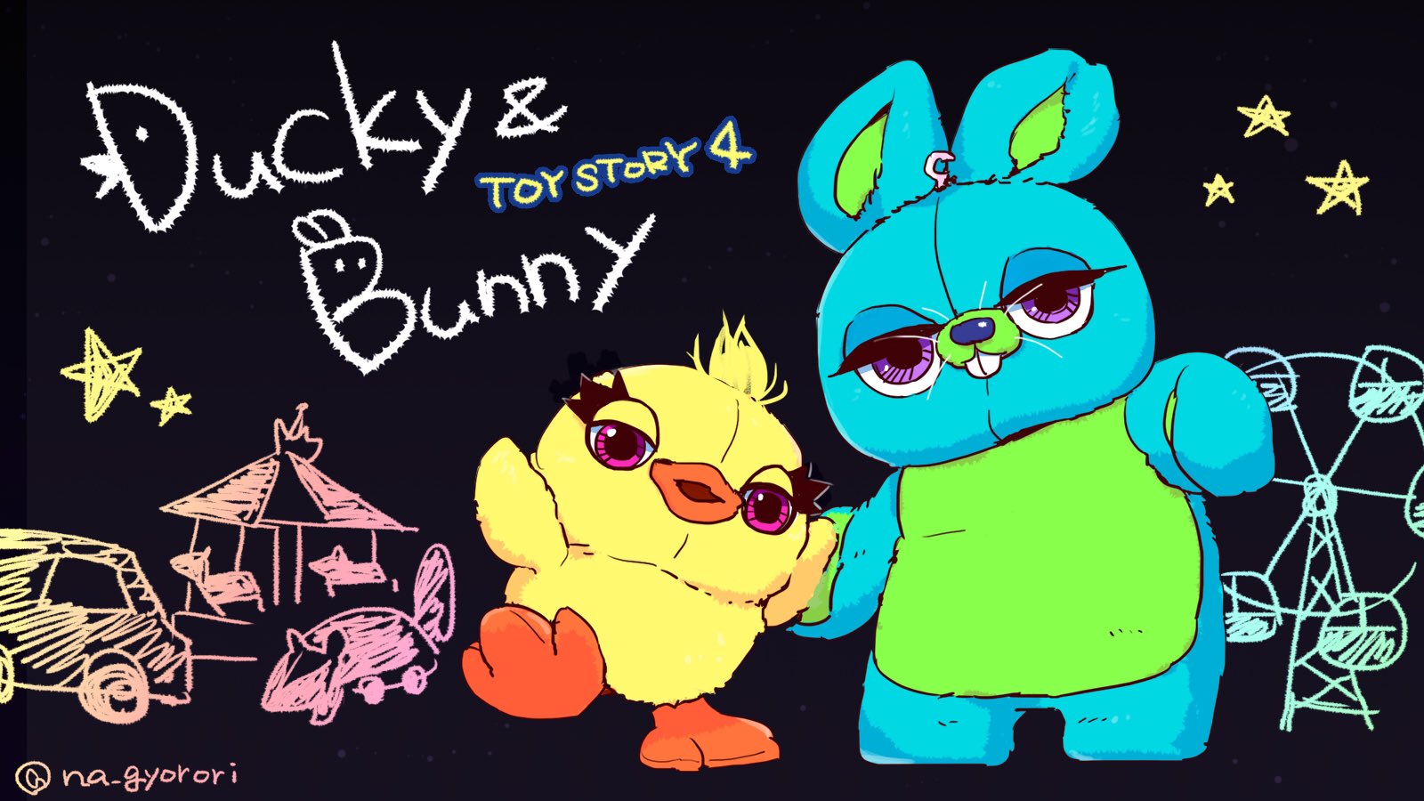 なー トイスト4の推せる2人 ダッキー バニー もっふもふ ウェイウェイ 日本語声はチョコプラ バニーのぴょいん 頭のフック がパペマペとお揃い もっふもふ トイストーリー４ T Co 4jsjctqm66 Twitter