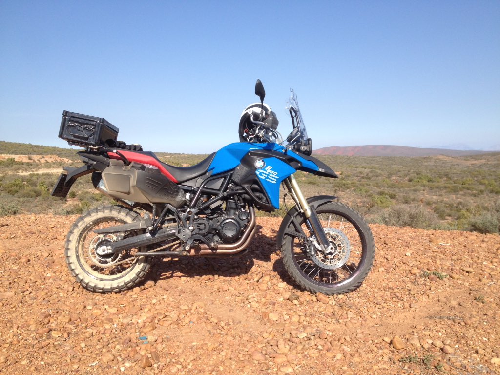 KarooBiker's tweet photo. Testing the range of the new #adv tank and so far Im impressed! Handles well. Rode for about 4 hours today and the tank is still above half ! And I must say Im liking the new @continentaltire #TKC80 rear tyre. The grip is amazing! https://t.co/Z588jl95oX