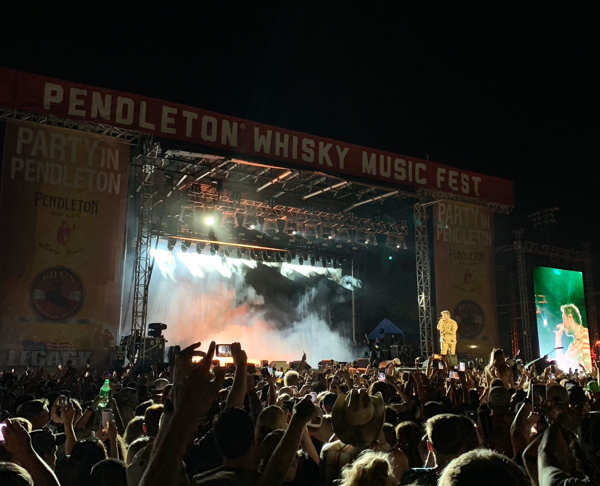 pendletonfest's tweet photo. What’s your favorite @postmalone song!? #PartyInPendleton https://t.co/UGbZ5Uxc3I