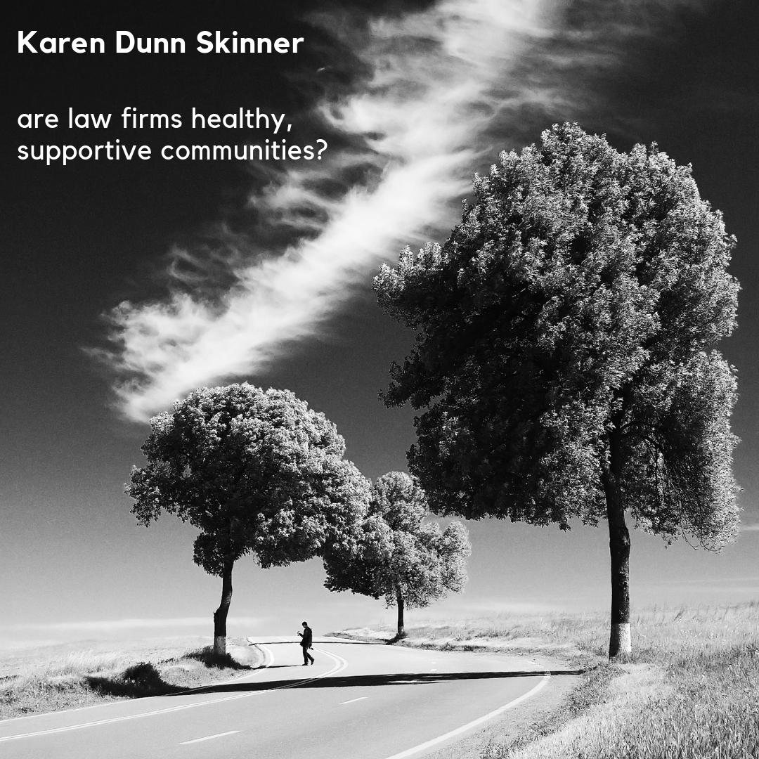 Innovation is about asking the right questions: 'are law firms healthy, supportive communities?'⁠ @KarenSkinner in this week's podcast on #resilience, #legalinnovation and #mentalhealth 
⁠
buff.ly/2Y6C5VA
⁠
#changelegal #innovation #supportnetworks #failure #support