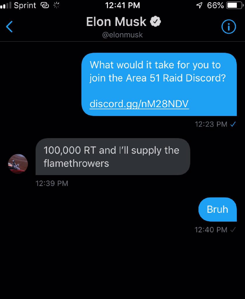 DylanTateA's tweet image. So this happened... Help out so Elon joins the Area 51 Raid. Discord:
discord.gg/nM28NDV
