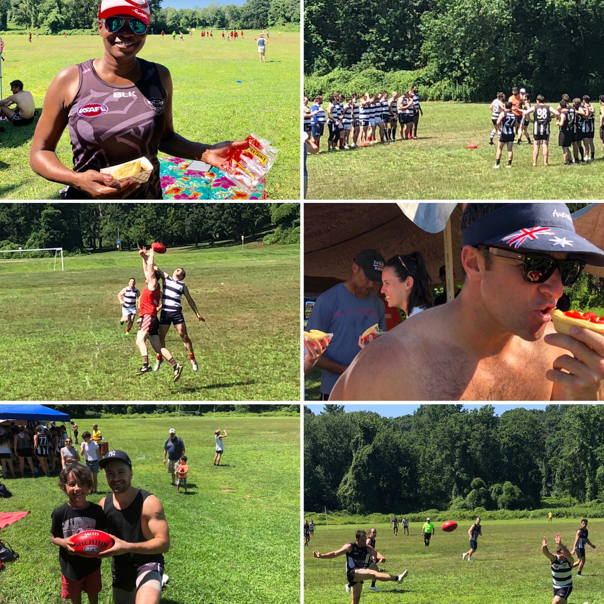 usaapiAMERICA's tweet photo. #getaroundit it was a perfect day out in #Yonkers #NY yesterday! Love meeting other #footy fans
Thanks @newyorkmagpies @BMoreDockers @columbusfooty @BostonDemons 
#USAFL
#Aussiefood
#Australianfood
#FourNTwenty
#loveeastgippsland https://t.co/upQotMm4T7
