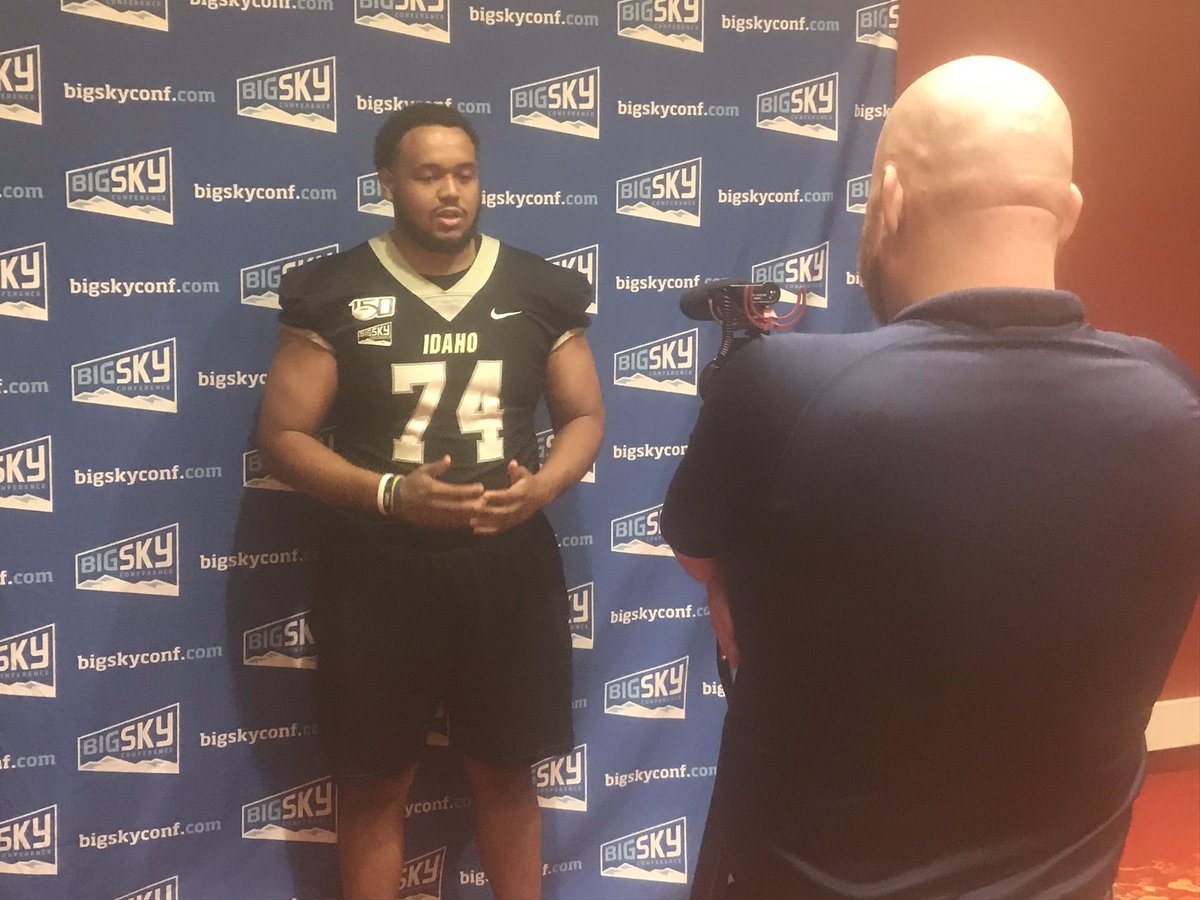 VandalFootball's tweet photo. Day two of the #BigSkyKickoff is underway. Noah Johnson describes what playing college football means to him as part of the @CFB150 celebrations. https://t.co/iJtmnAZSrL