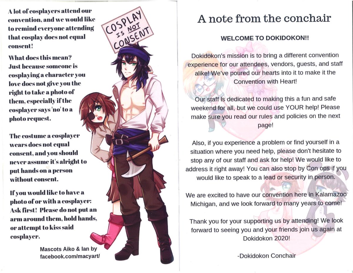 DowntownKazoo's tweet photo. I found a booklet for the #DokiDoKon #AnimeConvention held this weekend at #RadissonKZOO. I scanned the 8 most interesting pages and attached them to this tweet (next year's event will be held in Oshtemo at the former Holiday Inn West). #DokiDoKon2019 #OnlyDowntownKzoo https://t.co/aOUMS1EOcK