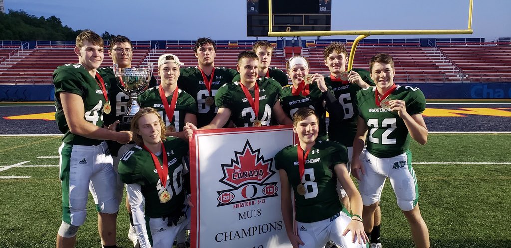 SaskSelectsFB's tweet photo. Football is strong in Saskatchewan after back-to-back titles for the province at the Football Canada Cup. Well done by all the players, coaches and staff. 

#SelectsFamily | #306Football | @FootballSask https://t.co/2s8TlfbOCn