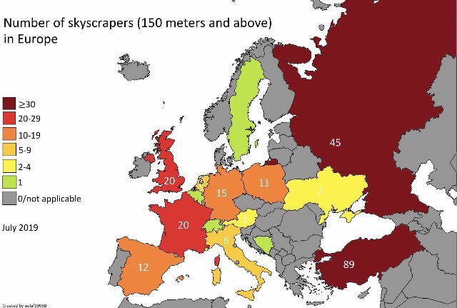 a_altiparmak's tweet photo. Avrupa’da yüksekliği 150 metreyi geçen gökdelen sayısı; https://t.co/J1x2WXEXOl