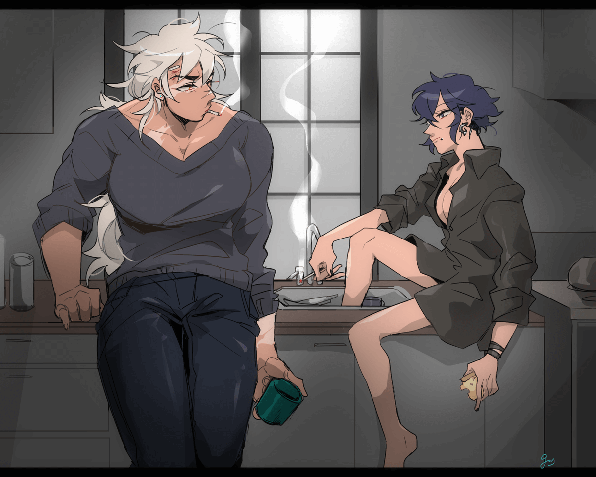 gram_quartz's tweet photo. 「あんたとの仕事は好き」「同感だな」 https://t.co/lhlaXpsUz2