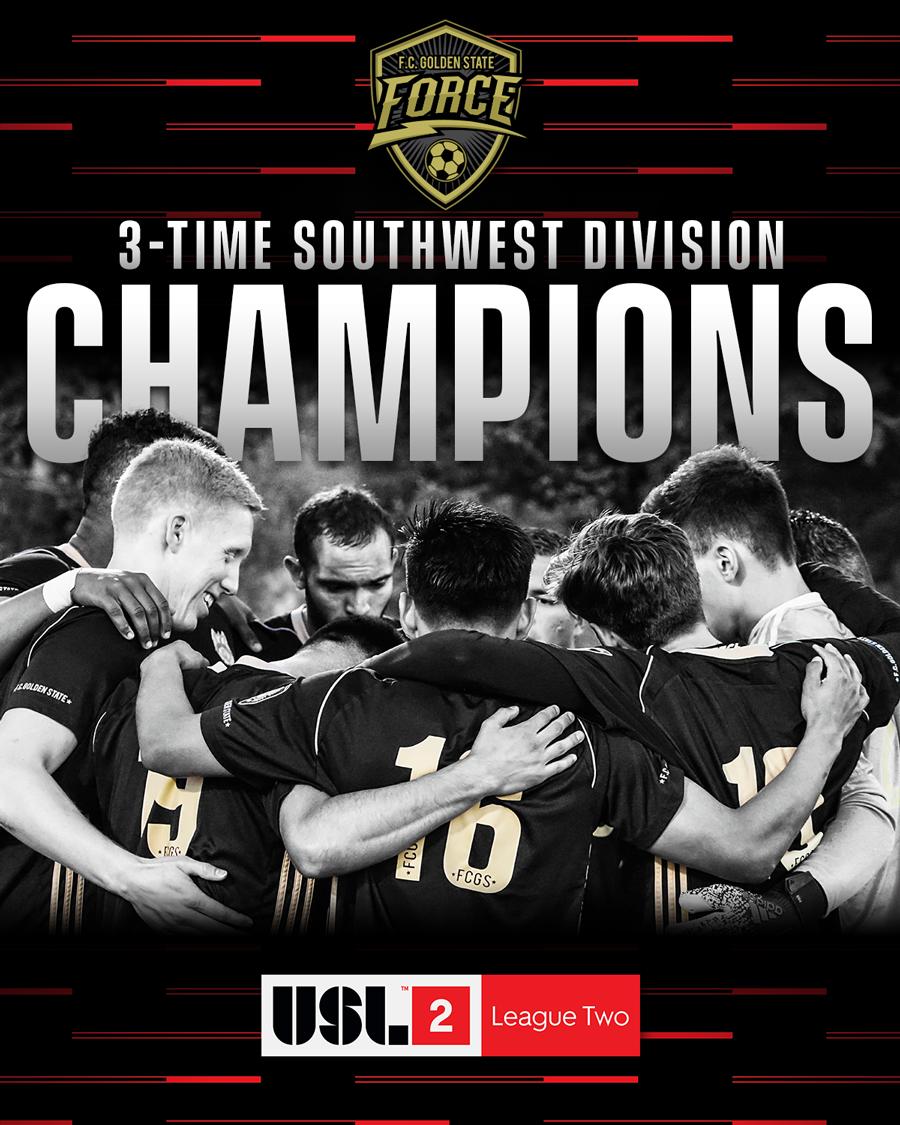 FCGSForce's tweet photo. @USLLeagueTwo 2019 Southwest Division Champions!πͺβ½οΈπππ€ #FCGSForce #Path2Pro #3Peat #2019 #2018 #2017 https://t.co/eGQvNGa3cv