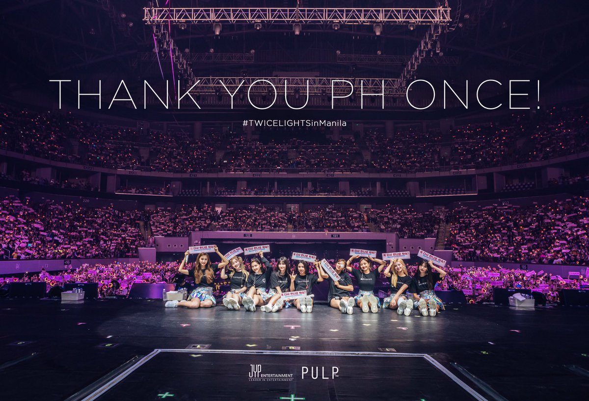 pulpliveworld's tweet photo. June 29 was an incredible weekend; 3 years in the making—10,000 ONCE! 

You shook the foundations of @MOAArena and filled it with your tears, screams, and fan chants for 3 solid hours.

@JYPETWICE, thank you for your devotion &amp; for dancing your hearts out! ♥️

See you again soon! https://t.co/1myJB0w7S1