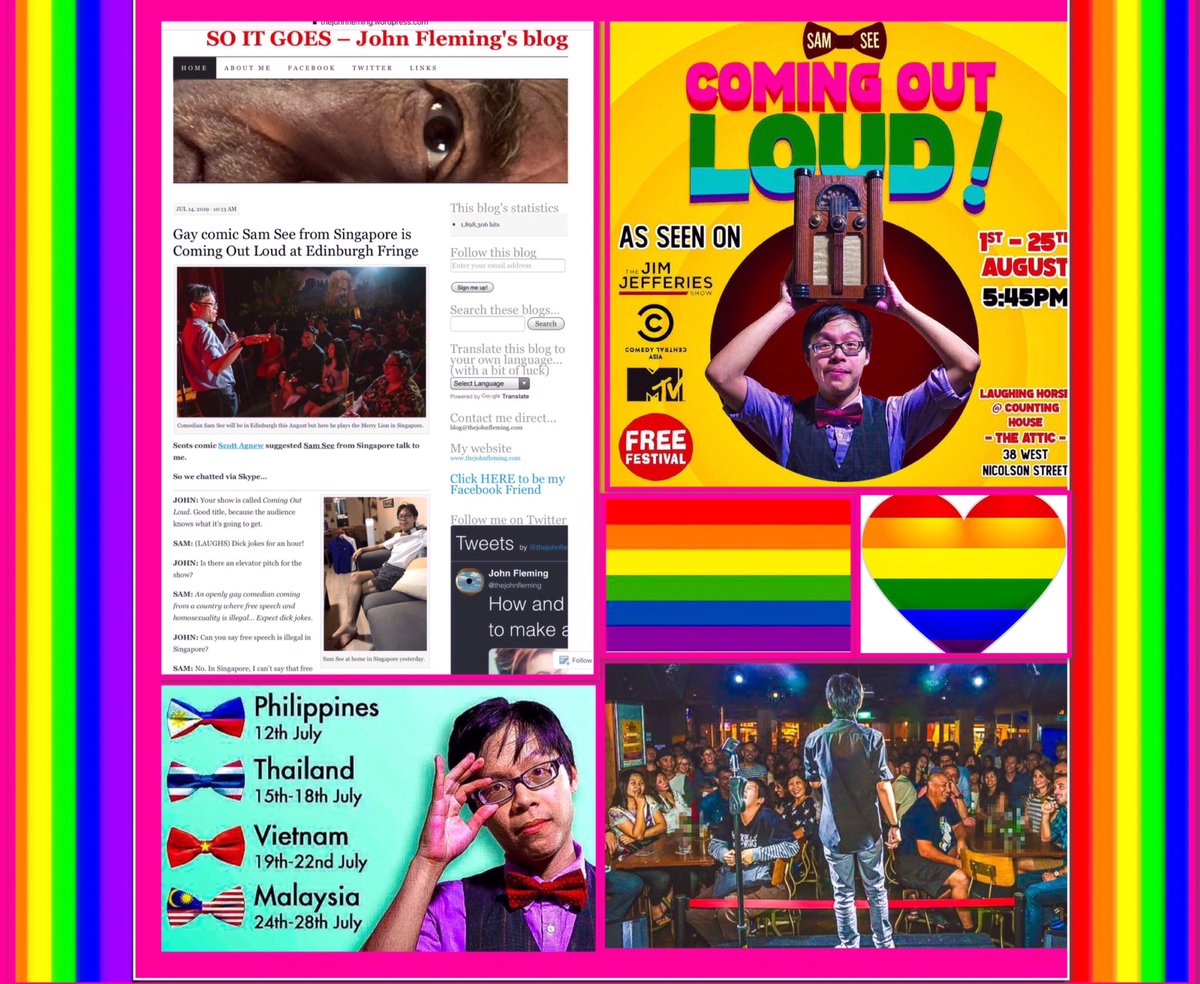 sanshui596's tweet photo. #Comedian #SamSee's elevator pitch for his #edfringe show in August.

'An openly #gay comedian coming from a country where free speech &amp; #homosexuality is illegal ...Expect dick jokes.'
#thejohnfleming #blog

#london #londonislovinit #atsocialmedia #lgbtq

https://t.co/qvuwcTOxnz https://t.co/XTIOAUrXFd