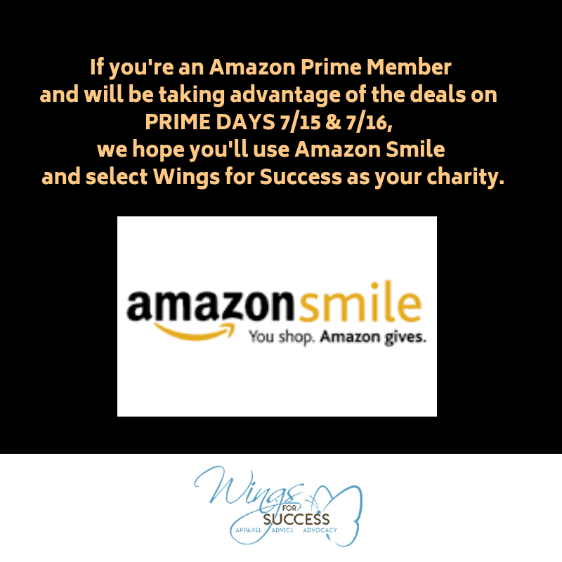 Wings4Success's tweet photo. Taking advantage of Amazon's PRIME DAYS? if so, we hope you'll use Amazon Smile and select Wings for Success as your charity. You save and help the women in our community! Thank you!
#amazon
#primedays
#community
#women
https://t.co/JdzFp0vDjQ https://t.co/uy1ttSlBNk