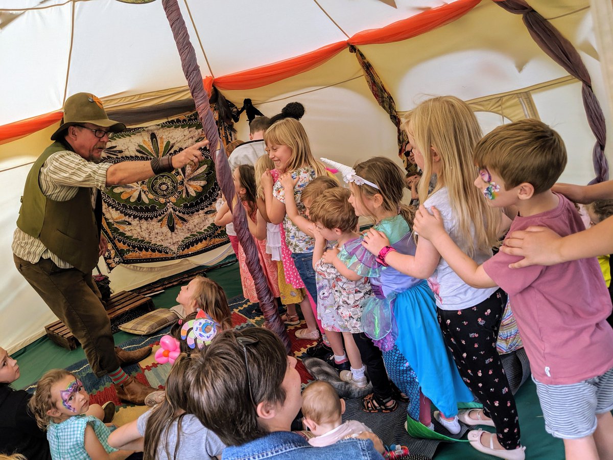 LichfieldFuse's tweet photo. We've been loving Mark Fraser's story telling tent at #Fuse19 - more importantly, so have the kids! https://t.co/kp3tDn3FY3