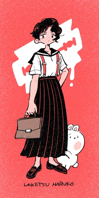 セーラー服にサスペンダーええやん。 