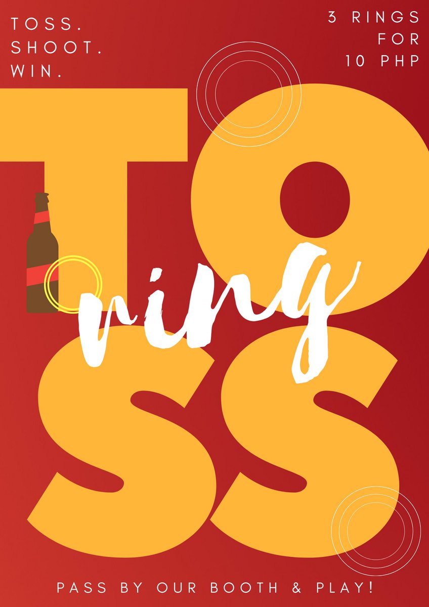 YES_O2019's tweet photo. Toss like a boss this Friday with our very own twist of the famous Ring Toss! For only 10 pesos, you get 3 chances to TOSS, SHOOT, and WIN amazing prizes only here on Pakigduwa Carnival! See you there! https://t.co/0lZsC1YuoL