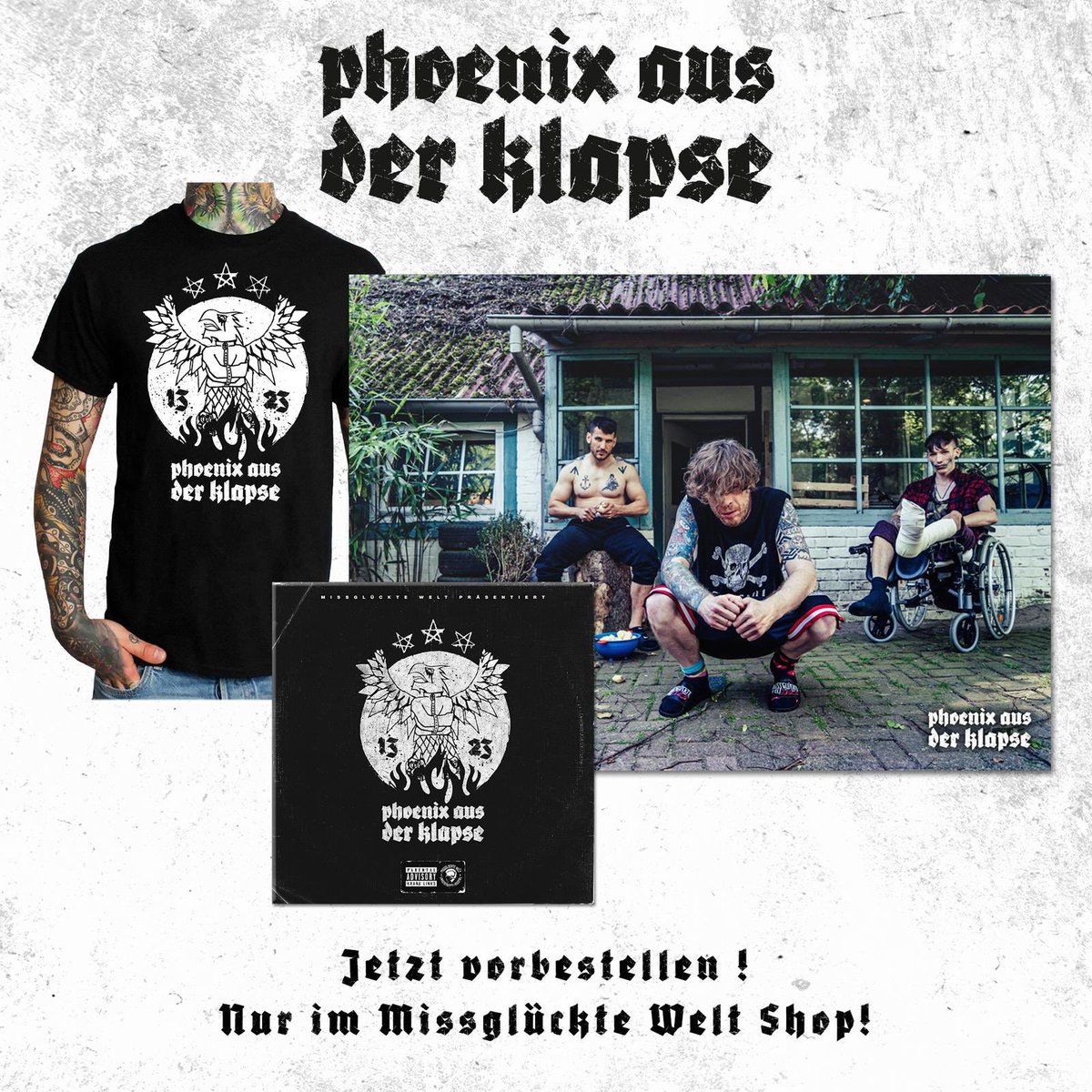 SippschaftM's tweet photo. Limitiertes „Phoenix aus der Klapse“ EP Bundel!

Die ersten 500 Bundelbestellungen bekommen einen „PADK „ Lufterfrischer/Duftbaum for free dazu!
Solange der Vorrat reicht!

Bundelinhalt: Digipak EP – T-Shirt – DinA1 Poster https://t.co/3kurehLtzW
