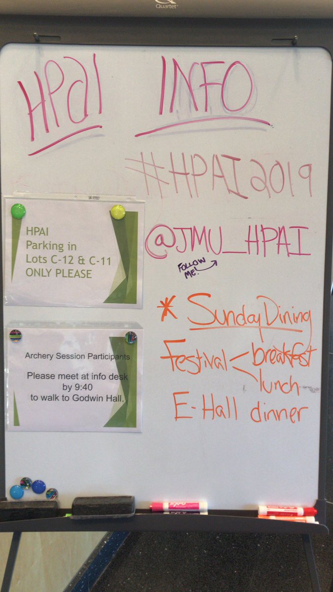 Some info for the day.... almost archery time! #HPAI2019 #Yup #getHypedUp 🤩🤩🤩🤩