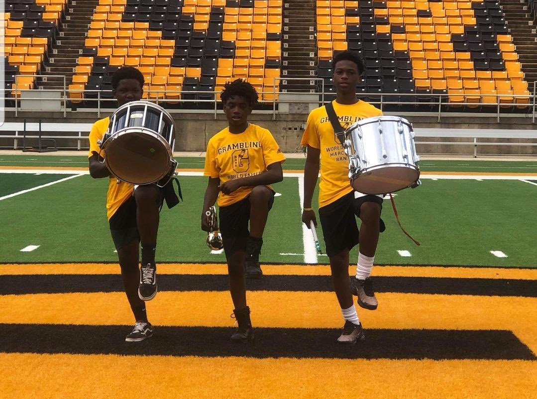 Proud of our Gator Band members who completed band camp at Grambling State University today!
Sean Hollins, Corwin Brossett Jr., Willie Hegler, Javeyon Jones, Dale Marshall, Nicholas Coleman, Justin Houston.